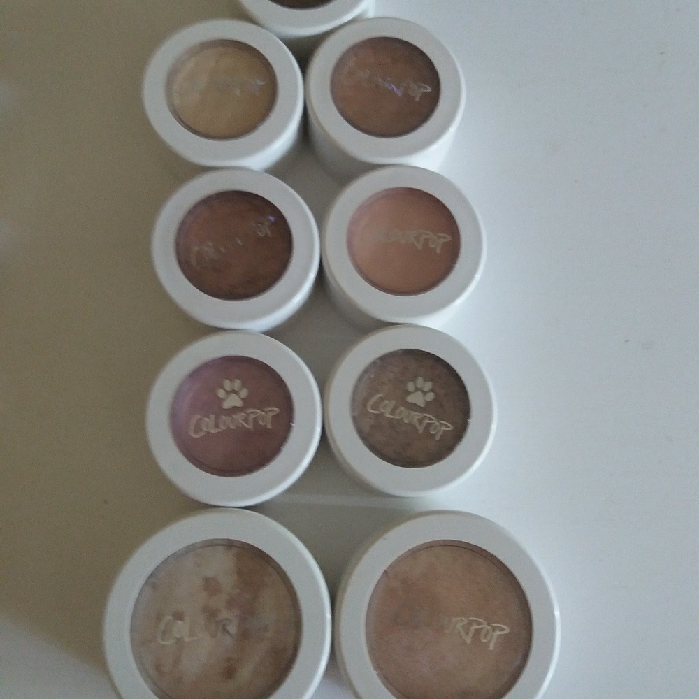 Colourpop Super Shock shadows and highlighters